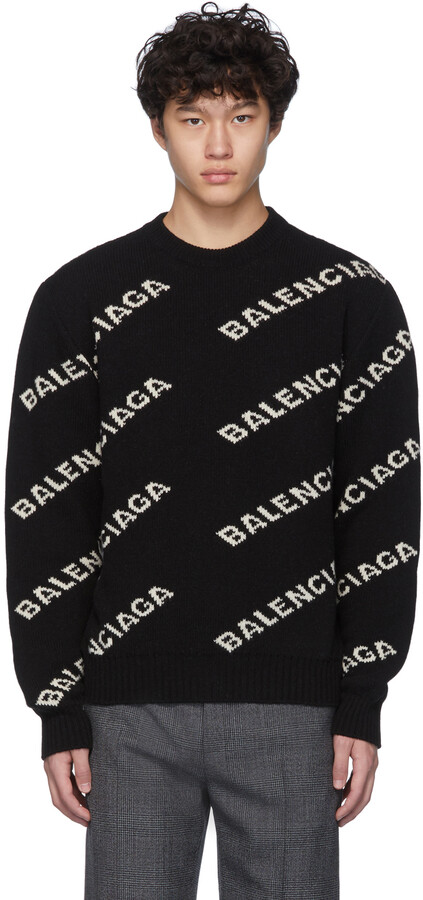 人気商品・通販サイト balenciaga black logo sweater スウェット