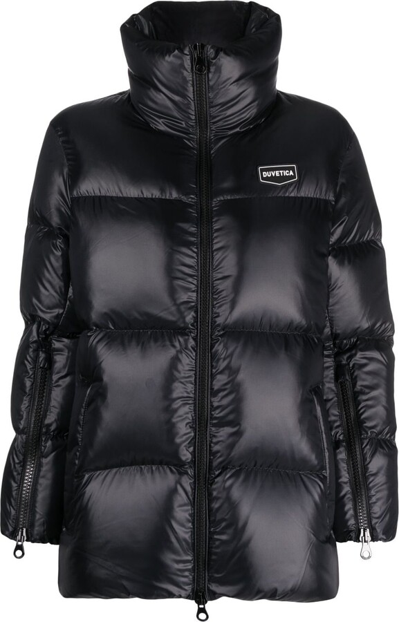 Duvetica logo-patch Quilted Jacket - Black