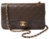 Thumbnail for your product : Chanel Vintage Brown Quilted Lambskin Classic Flap Small