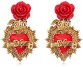 Dolce & Gabbana Rose & Heart Clip-On Earrings