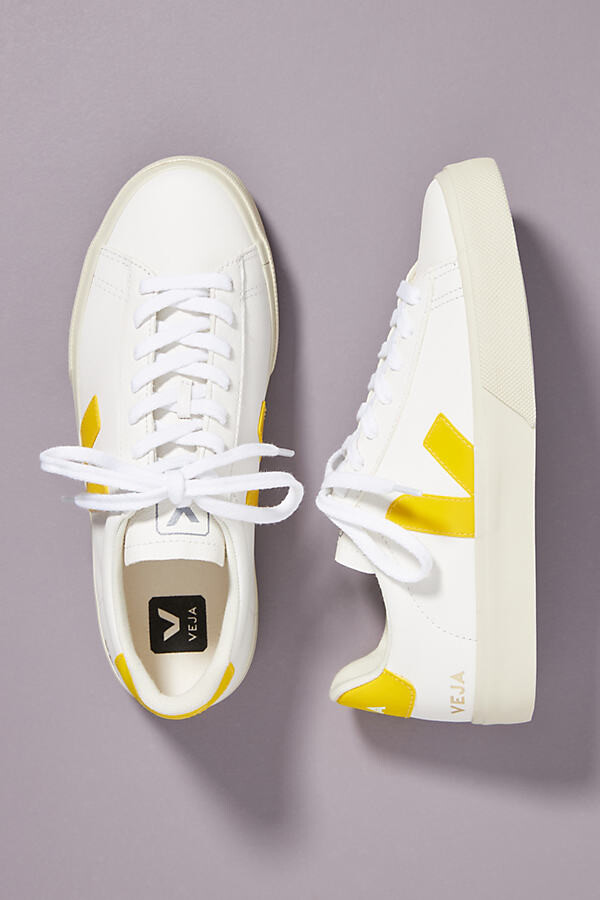 Veja Campo Leather Sneakers By in Yellow Size 39 - ShopStyle