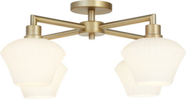 Mercer41 Monsita Glass Semi Flush Mount