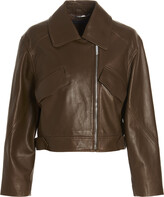 Leather Cropped Jacket 