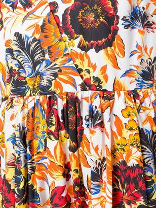 MSGM floral print wrap maxi dress