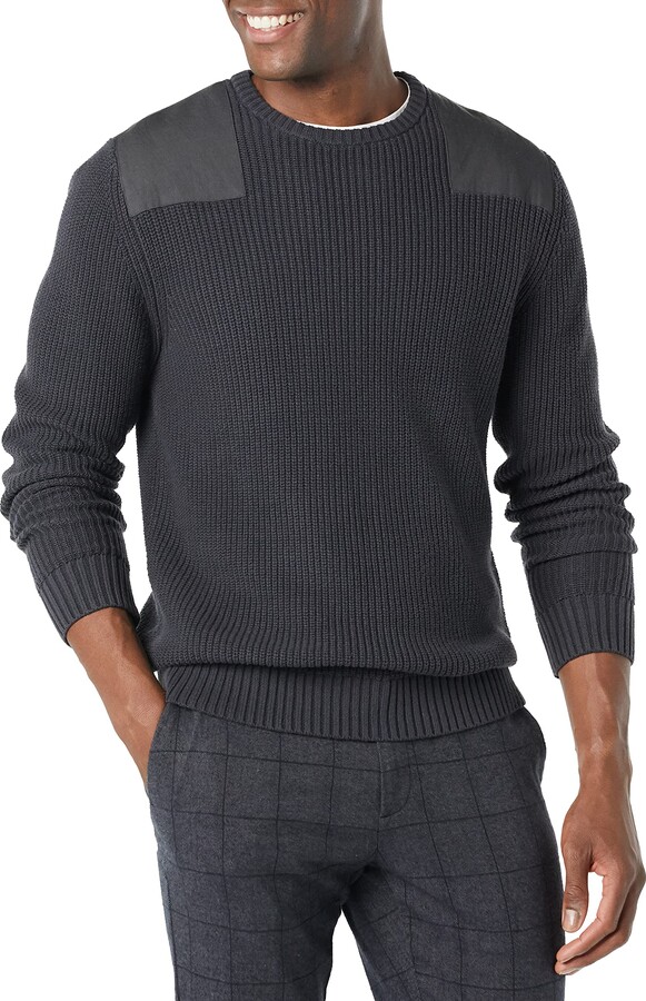 Goodthreads Men's Soft Cotton Rib Stitch Crewneck Sweater 