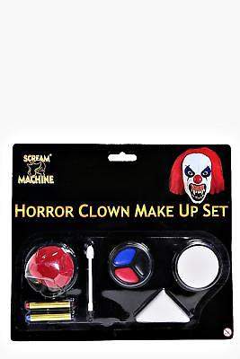 boohoo Womens Halloween Horror Clown Make Up Set in Multi size One Size