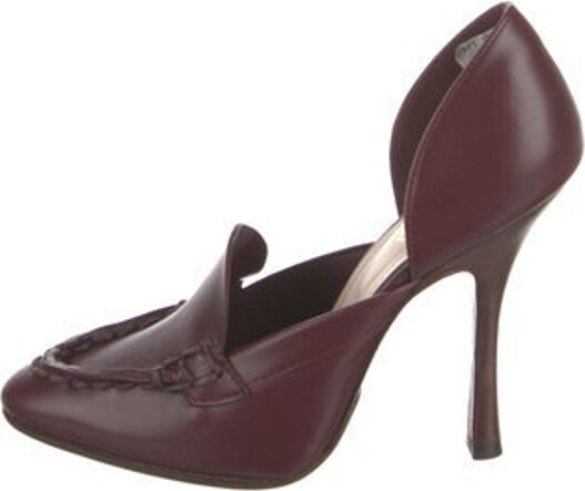 Tod's Leather D'Orsay Pumps Burgundy Round-Toes Platform Crossover Straps Includes Box Unfortunately, due to restrictions, this item may not be eligible for shipping in all areas.