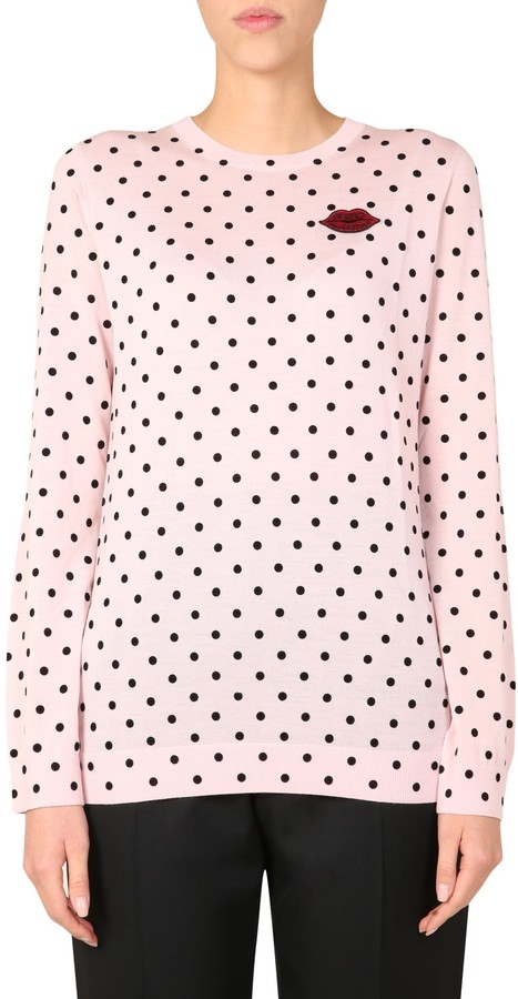 RED Valentino Sweater With Polka Dot Print - ShopStyle