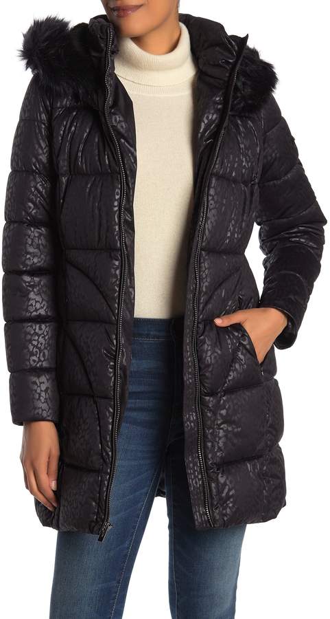 quilted coat with fur lined hood