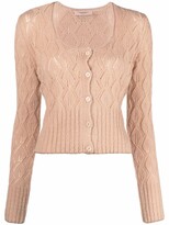 Thumbnail for your product : Twin-Set Open-Knit Cropped Cardigan