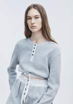 Thumbnail for your product : Alexander Wang CROPPED WAFFLE SHIRT TOP
