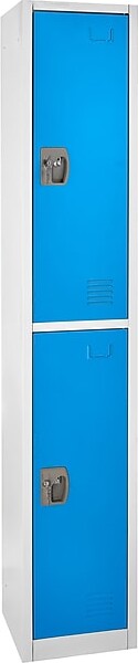 AdirOffice 72'' 2-Tier Blue Storage Locker (629-202-BLU)