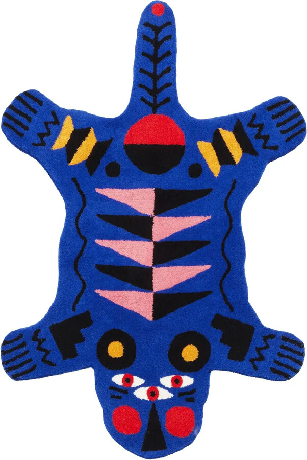 Qeeboo Oggian Blue Panther M carpet