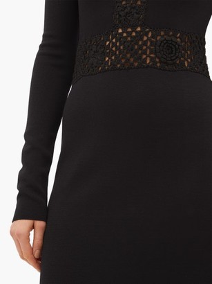 STAUD Crochet Knitted-jersey Maxi Dress - Black