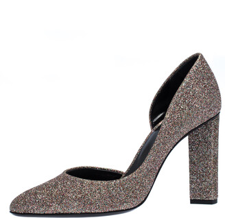 Pierre Hardy Multicolor Glitter Fabric D'orsay Pumps Size 38.5