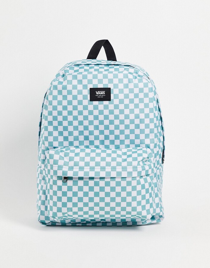 Vans Old Skool III checkerboard backpack in blue - ShopStyle