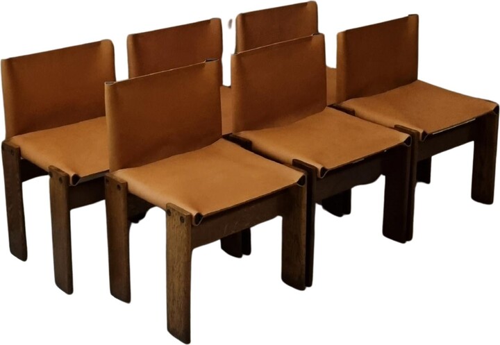 Afra & Tobia Scarpa Set Of 6 Monk Chairs Designed By Afra And Tobia Scarpa For Molteni 1974