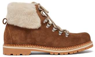Montelliana Camelia Shearling Lined Suede Boots - Womens - Tan