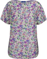 Multicolor Flowers Print T-shirt 