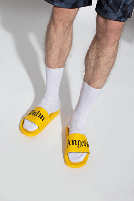 yellow mens slides