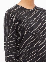 Thumbnail for your product : Proenza Schouler Tiger-print Long-sleeved Cotton T-shirt - Black White