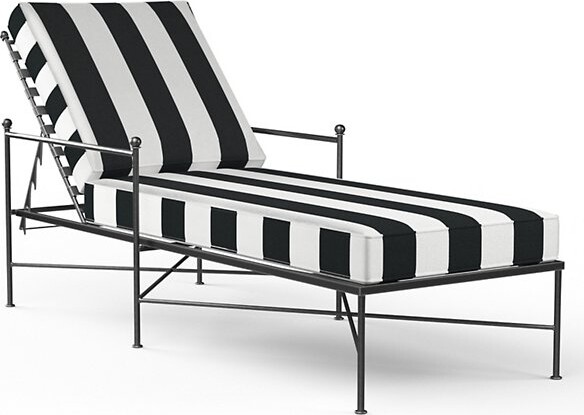 Sunset West Provence Outdoor Chaise Lounge in Black