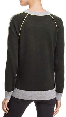Aqua Cashmere Color-Block Baseball Sweater - 100% Exclusive