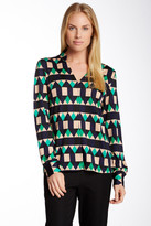 Thumbnail for your product : Julie Brown Floral Graphic Print Silk Blouse