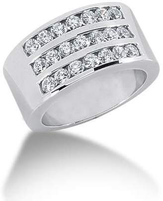 Wedding Bands Wholesale 18K Gold Diamond Anniversary Wedding Ring 21 Round Brilliant Diamonds 1.05 ctw. 108WR28918K - Size 9