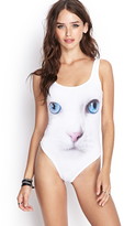 Thumbnail for your product : Forever 21 Fierce Feline Bodysuit