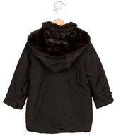 Thumbnail for your product : Bonpoint Girls' Faux Fur-Accented Hooded Coat