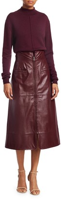 Sea Lidia A-Line Leather Skirt