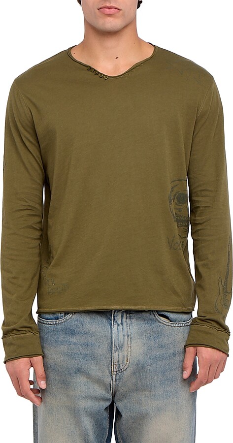 Zadig & Voltaire Monastir Long Sleeve Henley Tee