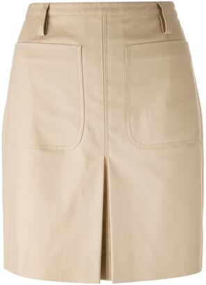 Burberry inverted pleat A-line skirt