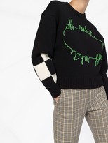 Thumbnail for your product : Off-White Checker Embroidered Jumper