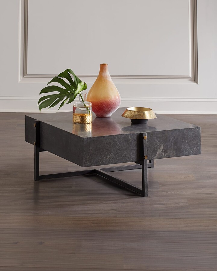 Four Hands Isabella Blue Stone Coffee Table - ShopStyle