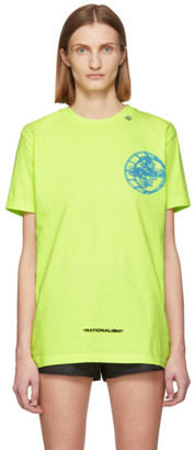 Off-White Yellow Glow-In-The-Dark 3D Cross T-Shirt