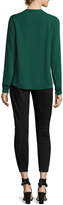 Thumbnail for your product : A.L.C. Kirk V-Neck Long-Sleeve Blouse
