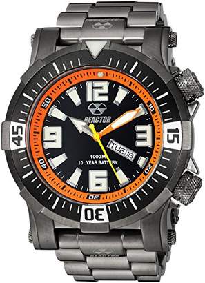 REACTOR Men's Poseidon Japanese-Quartz Diving Watch with Stainless-Steel-Plated Strap