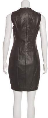 Akris Leather Mini Dress