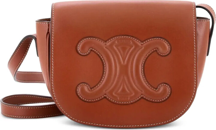 Céline Pre-Owned Cuir Triomphe Folco Bag Leather crossbody bag