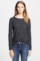 Thumbnail for your product : Majestic Stripe Jersey Long Sleeve Tee