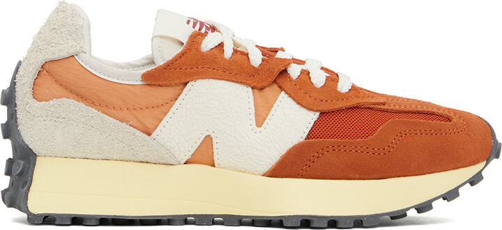 New Balance Orange & Off-White 327 Sneakers
