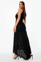 Thumbnail for your product : boohoo Lace High Neck Dip Hem Maxi Dress