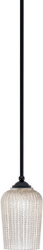 Toltec Lighting Zilo Stem Hung Mini Pendant Shown In Dark Granite Finish With 5\