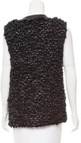 Thumbnail for your product : Milly Leather-Accented Vest w/ Tags