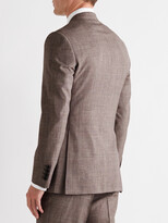 Thumbnail for your product : Kingsman Prince Of Wales Checked Wool, Silk And Linen-Blend Suit Jacket