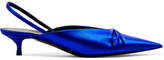 Balenciaga - Knife Satin Slingback Pumps - Royal blue