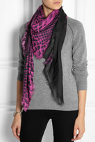 Thumbnail for your product : Christopher Kane Snake-print modal and cashmere-blend scarf