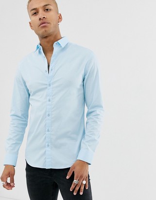 SikSilk shirt in light blue